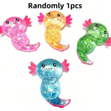 Glitter Maltose Axolotl Squishy Squeeze Toy Cute Fun Anxiety Relief Salamander Slow-rebound Stress Balls Fidgets Toys