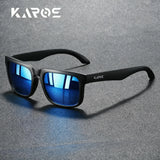 KAROS luxury vintage square polarized cycling sunglasses for men and women, UV400 protection, fashionable travel and driving eyewear