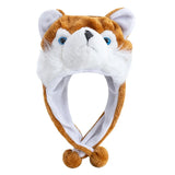 Women's HSF Marketplace plush 3D animal decorative winter hat with a funny mischievous couple design