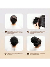 Afro kinky curly human hair chignon ponytail drawstring high bun hairpiece, 4–8 inch, for Black women