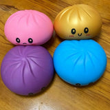 16cm Extra Large Big Dumplings Squeeze Toy Glitter with Steamer Steamed Stuffed Bun Squeeze Pinch Le Fidget Soft