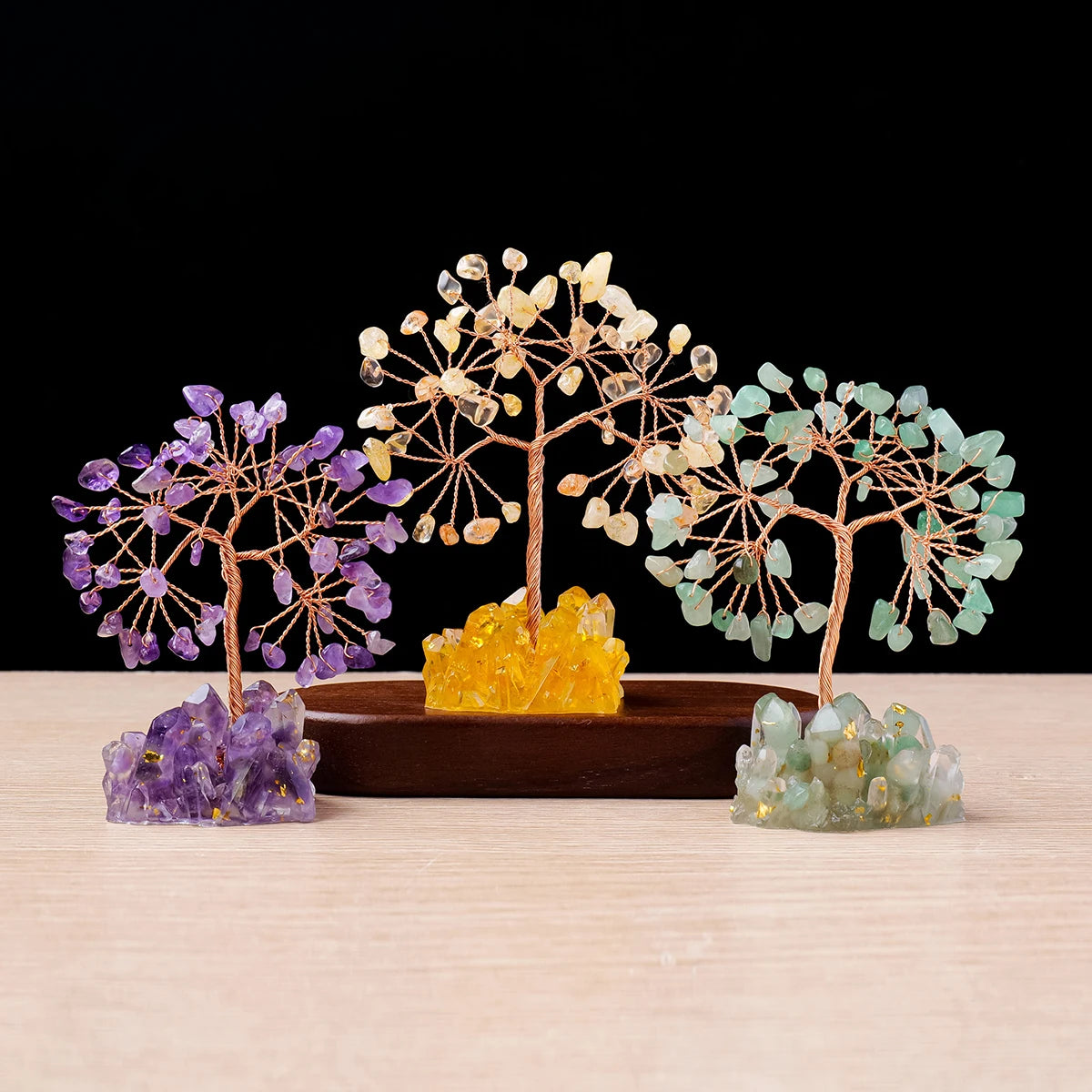 1PC Drip Cluster Base Natural Crystal Tree Handmade Tree of Life Reiki Rock Mineral Specimen Christmas Halloween Gifts