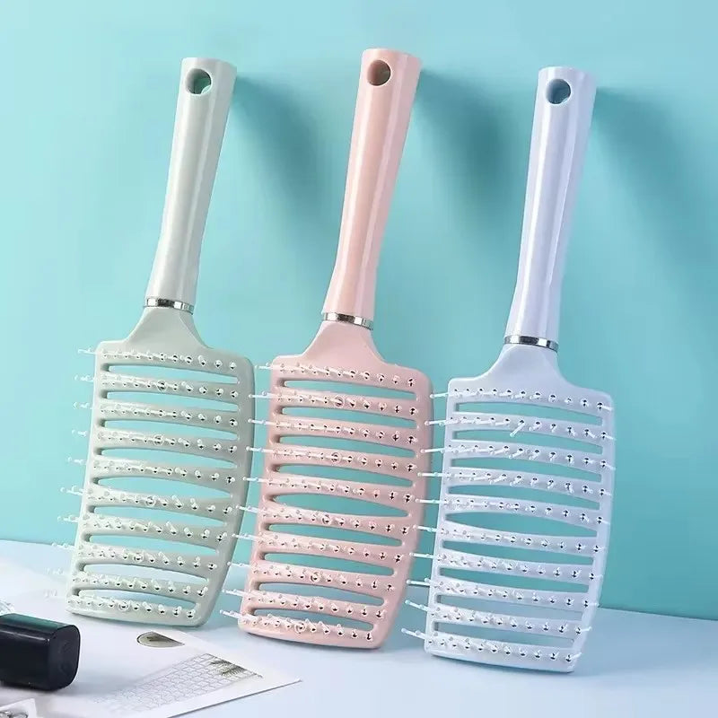 Big curved air cushion comb by HSF Marketplace for all hair types, anti-hair loss design