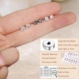 10 pairs stainless steel flat back earrings for sensitive ears by HSF Marketplace