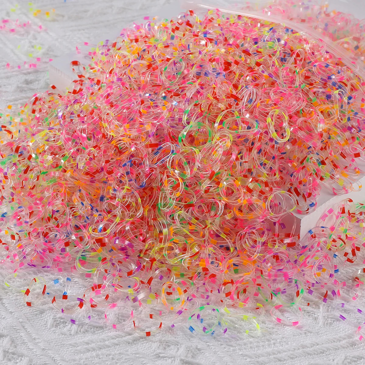 1000/2000Pcs Colorful Small Disposable Hair Bands Scrunchie Girls Elastic Rubber Band Ponytail Holder Hair Accessories Hair Ties