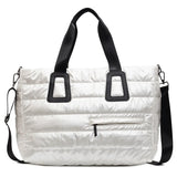 Women's cotton tote bag by HSF, versatile autumn winter handbag in a simple design