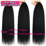 12A Kinky Straight Crochet Human Hair Bundles Miracle Knots Crochet Hair Human Hair Crochet Braids 16-26 Inch Burmese Curly Feather Crochet Human Hair Extension Pre Separated Knotless Reusable Crochet Human Hair For Black Wom