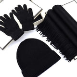 Knitted fur glove, hat and scarf winter set by HSF Marketplace, soft cold-weather accessories in a coordinated design