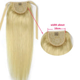 Chocola Brazilian Remy straight ribbon ponytail clip-in, 100% human hair extension, 16–18 inches, 60g