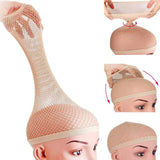 1/3pcs Mesh Wig Cap Highly Elastic Hair Net Stretch Open Ended Fishnet Hair Nets For Wigs Wig Accessories Beige Hairnets