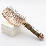 HAIRSOFLY detangling hair brush for wet curly hair with flexible bristles and scalp massage design