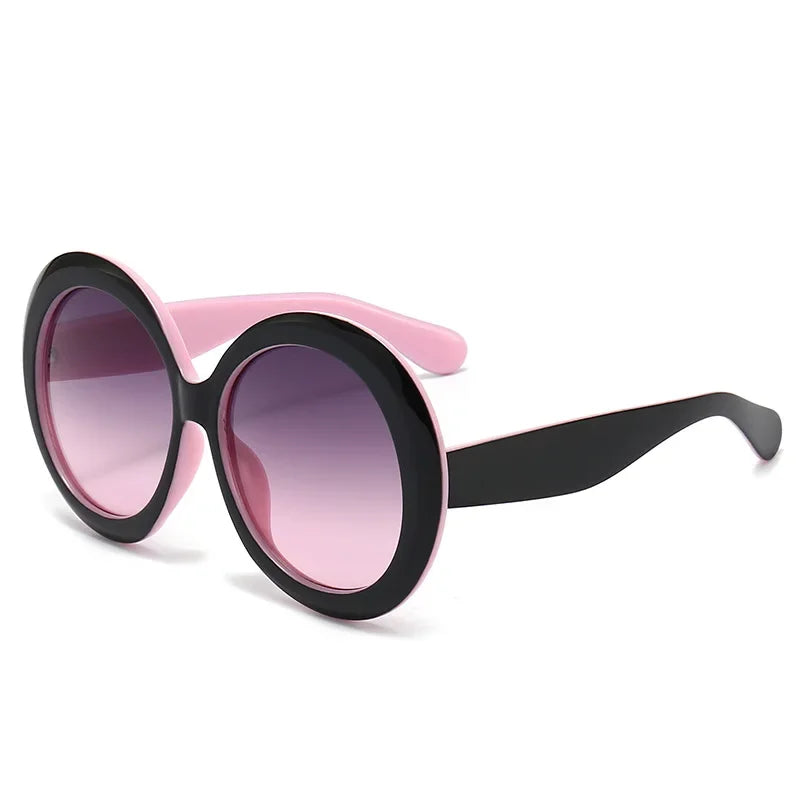 Oversized round sunglasses for women and men by HSF Marketplace, large frame luxury brand sun glasses and goggles.