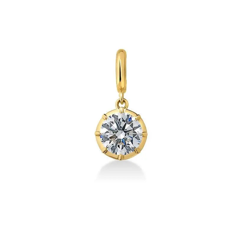 Women's geometric zircon pendant necklace by HSF Marketplace for daily wear