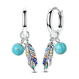 925 sterling silver hoop earrings with zirconia accents, hypoallergenic jewelry for women and girls