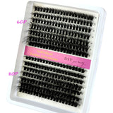 New 60D+80D+100D Fluffy Mink Eyelashes Segmented Natural Eyelash Extension 10-20mm Mix Individual Eyelash Cluster Makeup Lashes