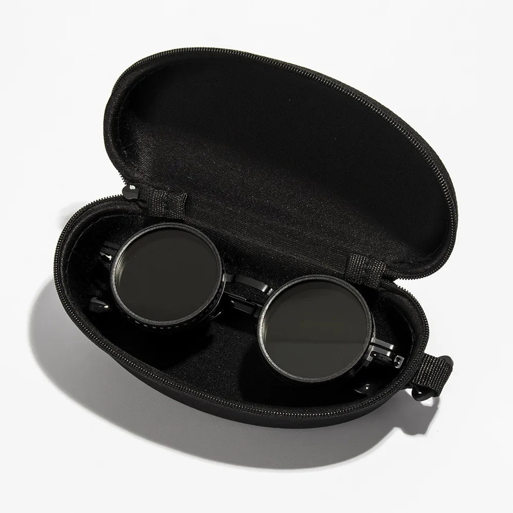 HSF Marketplace ND2-400 adjustable dimming sunglasses with UV400 protection, ideal for fishing and driving, featuring 9 level sun lens.