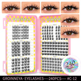 Natural Eyelash Clusters 320-piece Volume Mixed Tray False Eyelashes by HSF Marketplace