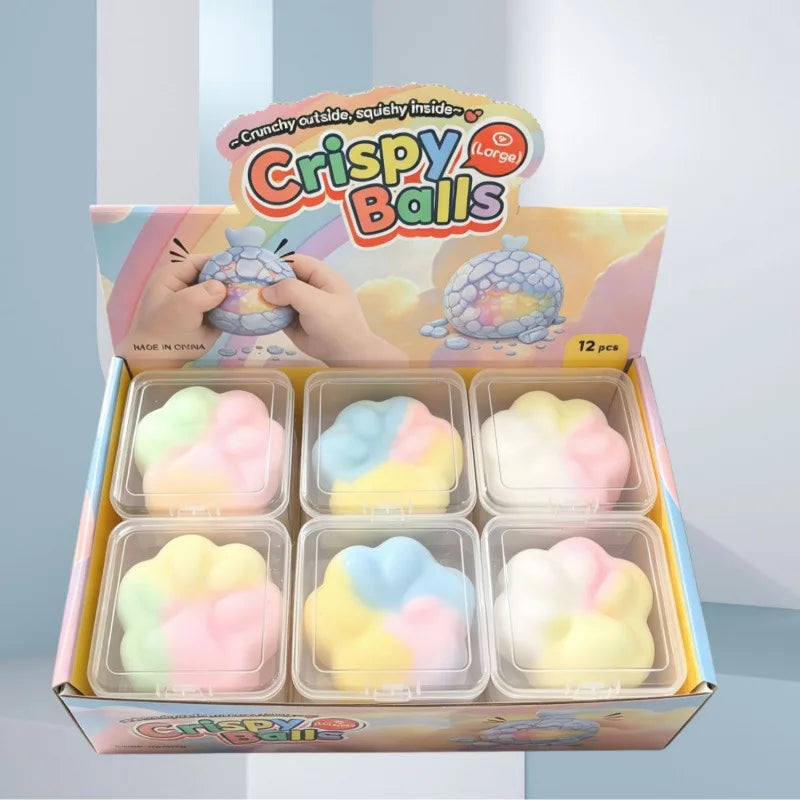 Bestseller Crunchy Chocolate Squishy Toy, Donut Macaron Handmade Ball Crispy Squeeze Stress Relief Fidget Toy