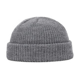 Unisex knitted beanie hat for women, warm winter knit design in a classic style
