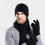 Winter hat, gloves, and scarf set for men and women by HAIRSOFLY SHOP