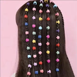 50pcs colorful plastic hair beads and claw clips for braids by HSF Marketplace