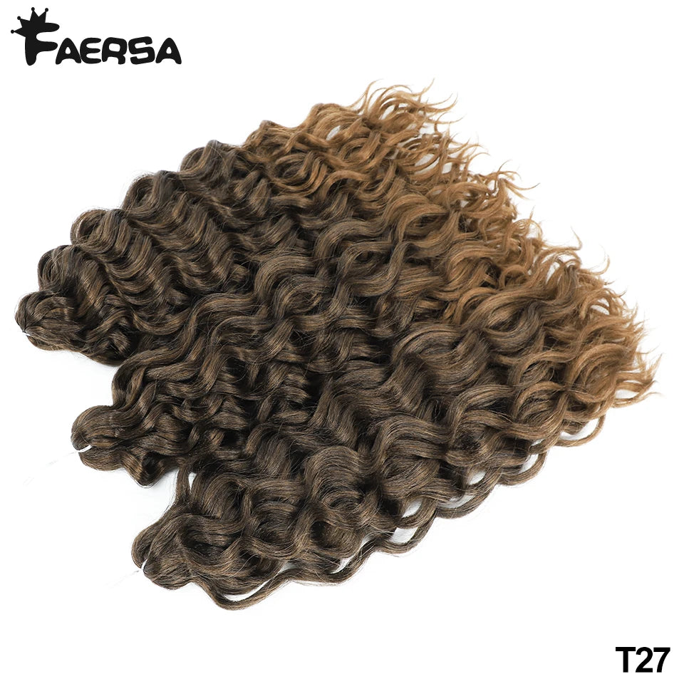 Ocean Wave Braiding Synthetic Hair Extensions Crochet Braids Hair Hawaii Afro Curl Ombre Curly Blonde Water Wave Braid For Women