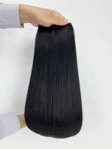 Ponytail human hair P18-1001 wrap-around extension in natural blonde shade, 60g-100gәзар