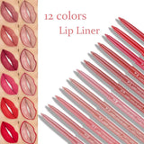 Waterproof matte lipliner pencil in sexy red with moisturizing, non-stick formula, perfect for contouring and long-lasting lip makeup.
