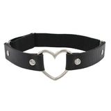 Gothic leather garter belt for women, punk-style leg accessory in black leather