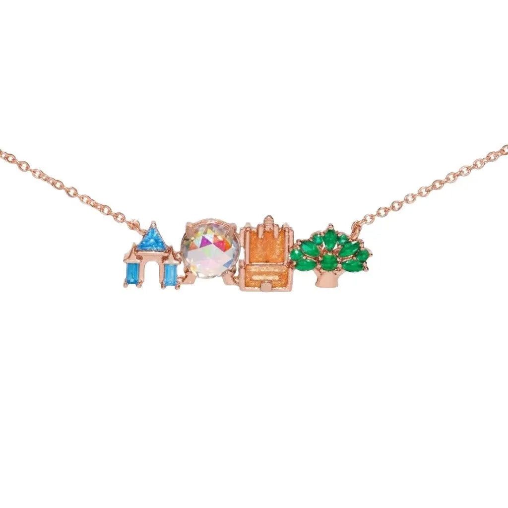18K gold plated zircon pendant necklace by HSF Marketplace for women, featuring a sparkling geometric pendant