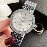 Contena Brand Luxury Women's Watch Fashion Rhinestones Stainless Steel Quartz Watch Simple Elegant Ladies Watch Reloj Mujer