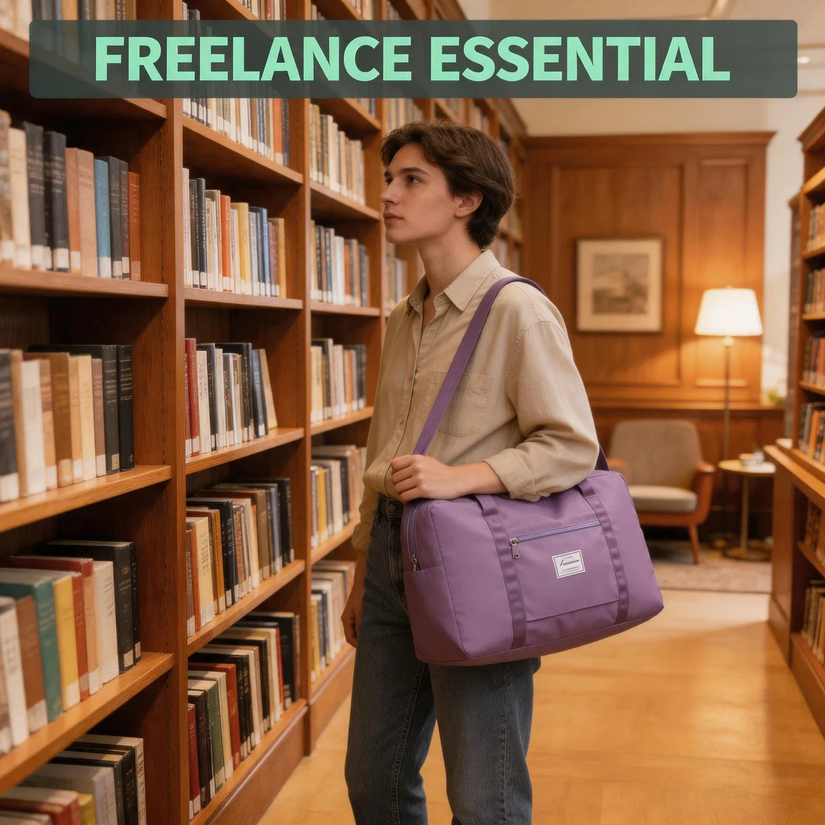 Foldable multi-purpose storage tote bag by HSF Marketplace, space-saving travel organizer for closet and trip use.