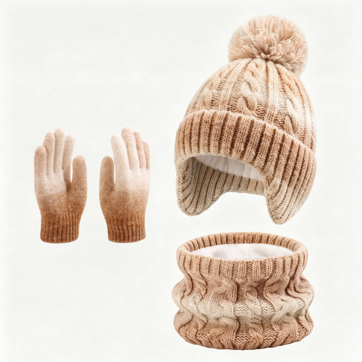 Children's warm fleece hat, scarf and gloves set for boys and girls by HSF Marketplace