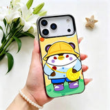 Cute cartoon mascot phone case for iPhone 11–18, colorful protective cover from HSF Marketplace