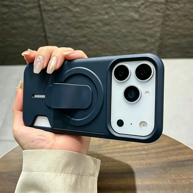 Magnetic card holder kickstand case for iPhone 17 Pro Max by HSF Marketplace