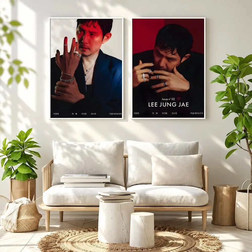 Lee Jung-jae portrait art poster for home decor, K-culture wall art by HSF Marketplace