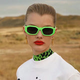 Vintage square luxury sunglasses by HSF Marketplace featuring a stylish rectangle frame for men and women.