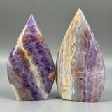 Natural Amethyst Agate Water Drop Shape Ornament, 400-500g, Desktop Table Decoration, Mineral Specimen for Crystal Collection