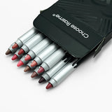 12-piece HSF Marketplace lip liner pencil set with nude shades, long-lasting, smudge-proof, smooth matte finish for lip makeup.
