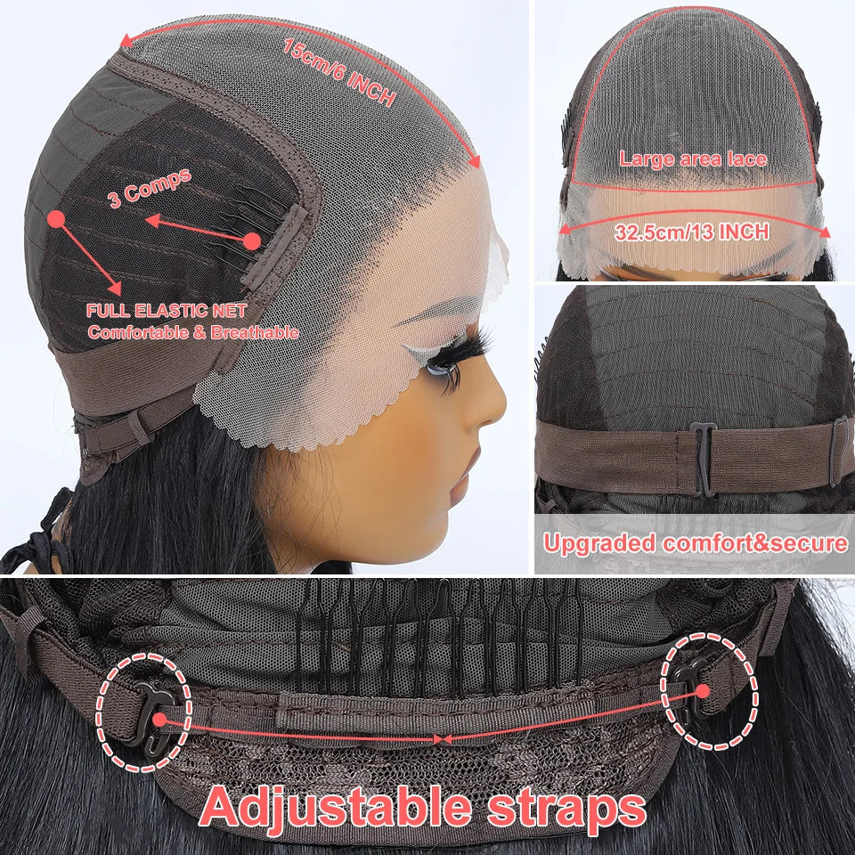 Latisha Lace Frontal Wigs 13x6 Synthetic High Temperature Fiber HD Lace Frontal Wigs 24 Inch Loose Curls Lace Wig For Afro Wome