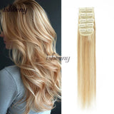 Invisible clip-in real human hair extensions, 5-piece pack with mini clips, Remy hair, 12–18 inch lengths