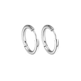 Classic stainless steel round hoop earrings for women by HSF Marketplace