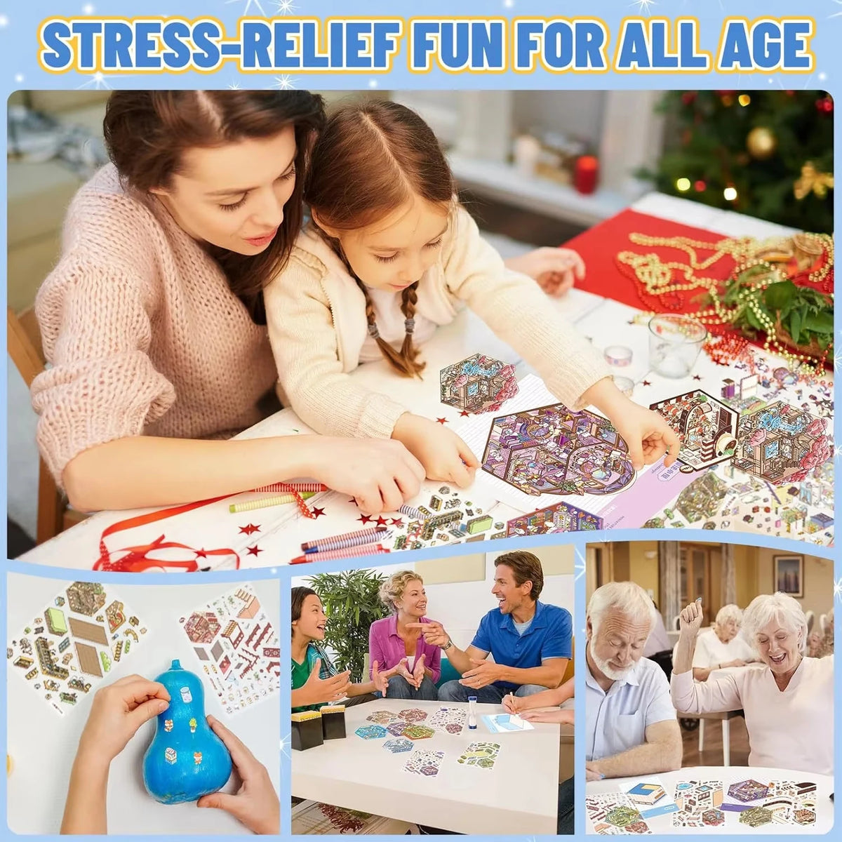 3D Scenes Stickers Book by HSF for creative kids room decoration and sticker therapy