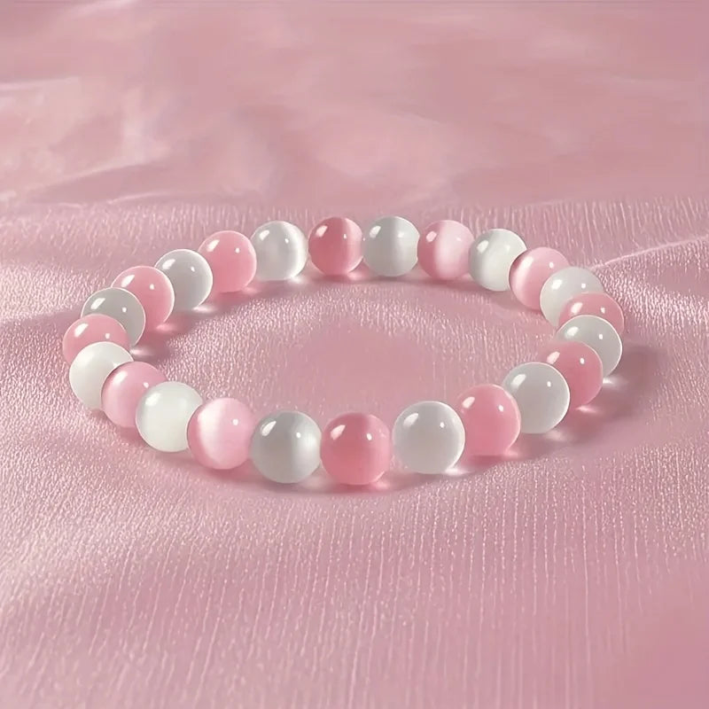 Love Magic Bracelet Y2KCute Cat Eye Handmade Beads Prosperity and Love & Show Love Chakra Jewelry Elegant Bohemian-style Jewelry