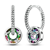 925 sterling silver hoop earrings with zirconia accents, hypoallergenic jewelry for women and girls