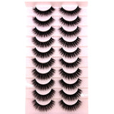HSF Marketplace 3D faux mink hair false eyelashes, 10 pairs of fluffy lashes in assorted styles