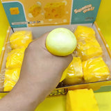 5cm Cheese Squishy Stress Ball Squeeze Toys Soft Squeeze Stress Relief Fidget Toys Desk Decor Decompression Toy Gift for Adults