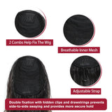 28-inch synthetic body wave drawstring ponytail with ombre brown and blonde highlights, 180g heat-resistant hair extension
