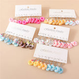 Cute donut resin dangle earring set, 10-piece jewelry collection by HSF Marketplace