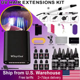 Advanced V Light Hair Extension Tools Kit with UV Glue Hair Extension Machine for Professional and Home Use